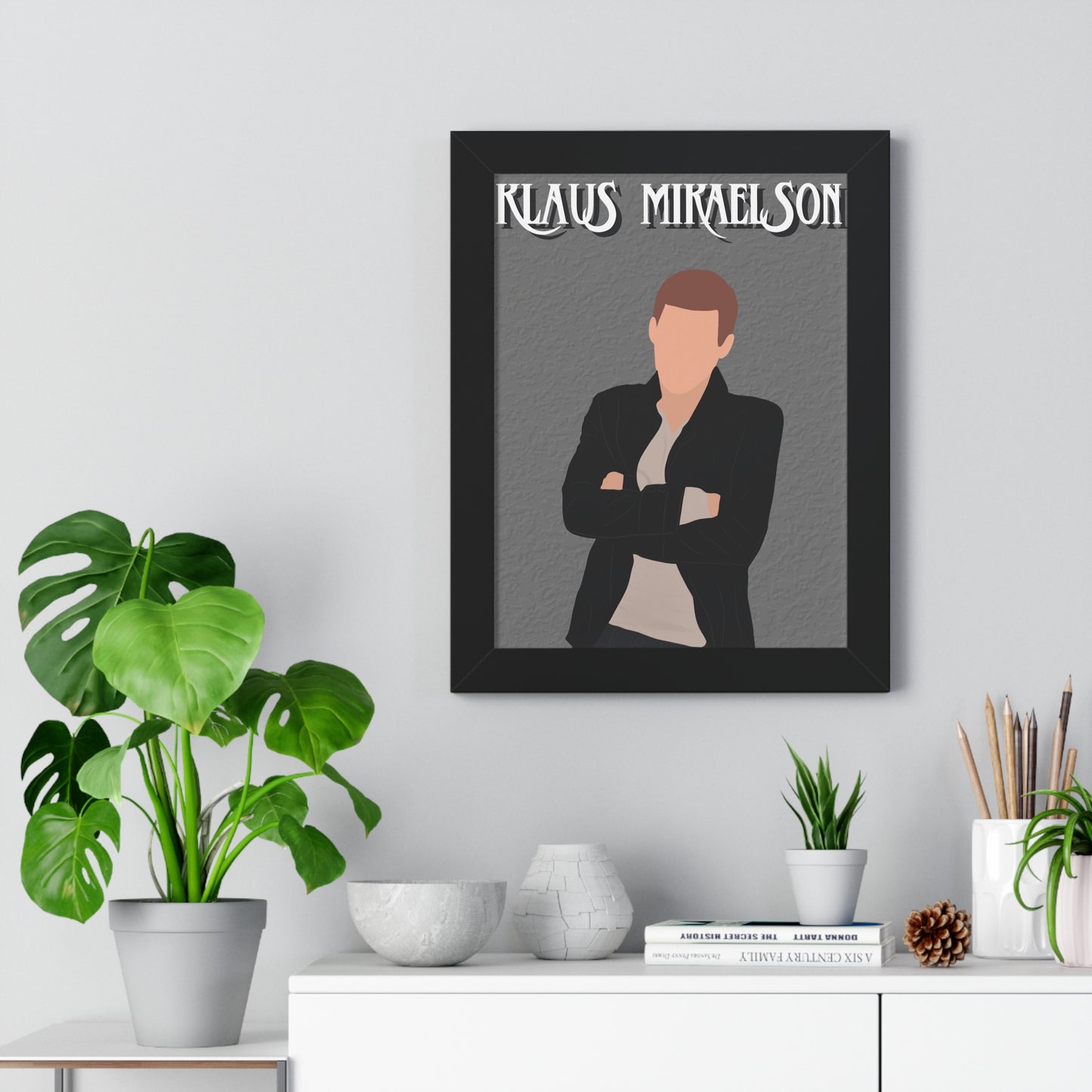 klaus black framed mural