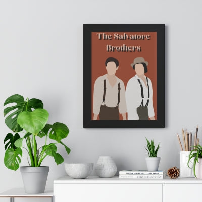 the salvatore brothers black framed mural