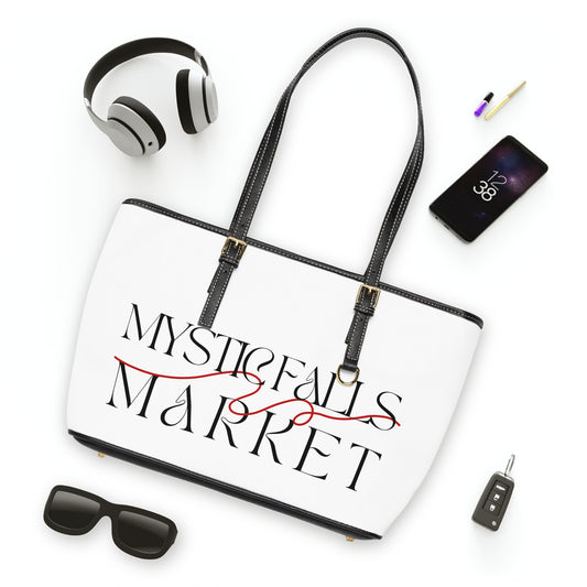 mystic falls leather tote bag