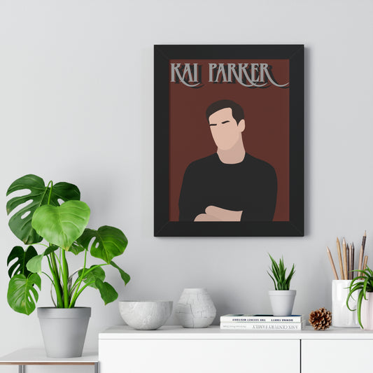 kai black framed mural