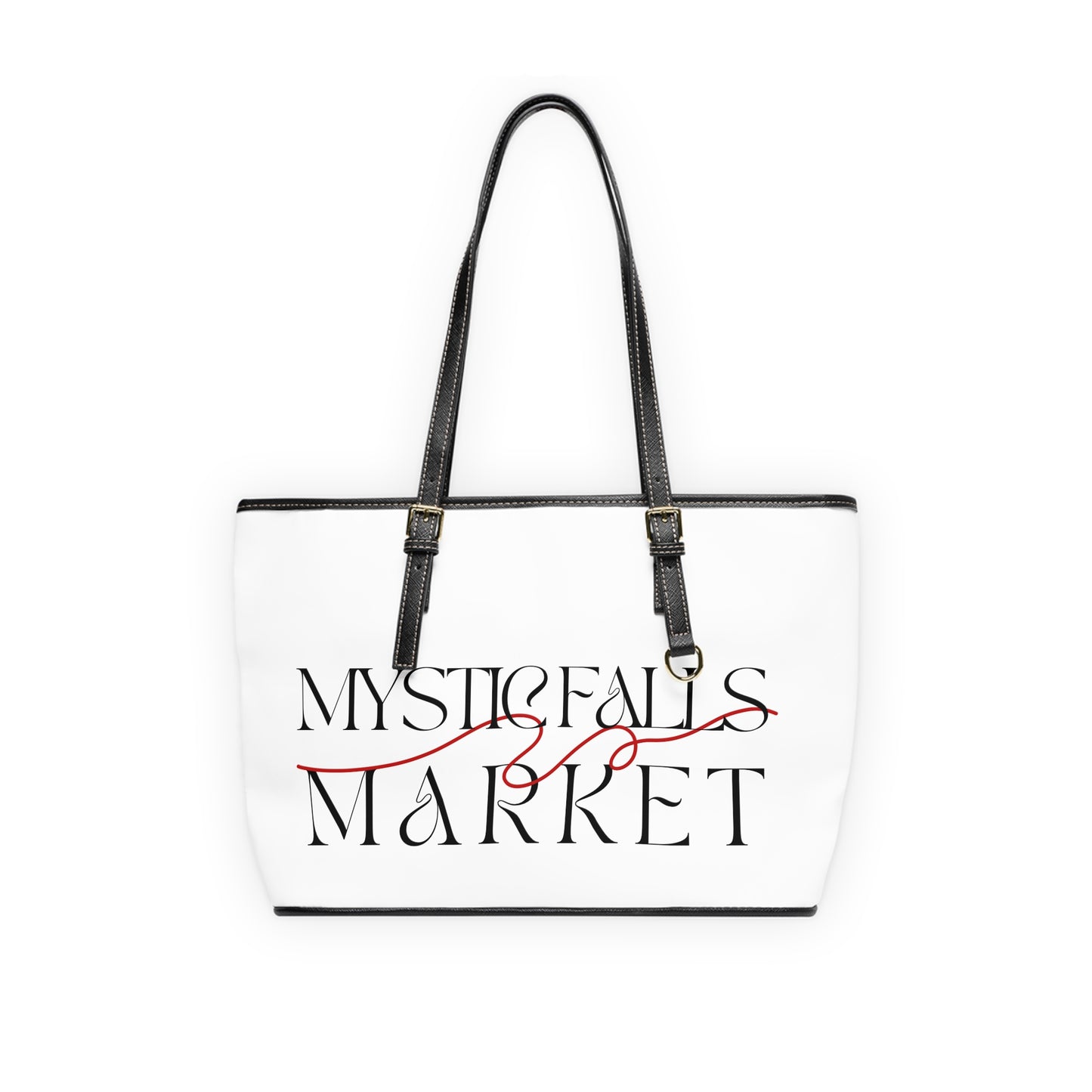 mystic falls leather tote bag